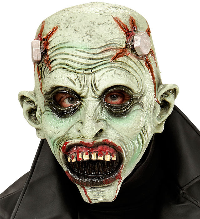 3/4 Maske Labormonster mit gruseligem Monster-Design für Halloween und Fasnacht