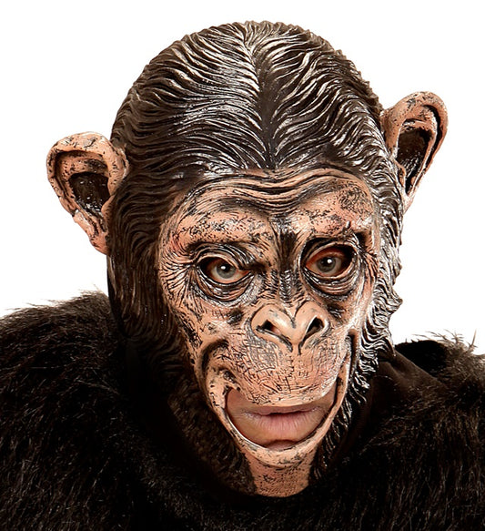 Kinder Schimpansen 3/4 Maske mit offenem Mund