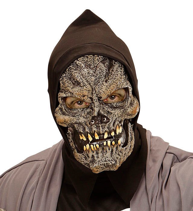 Kindermaske Sensenmann mit Kapuze aus Schaumlatex