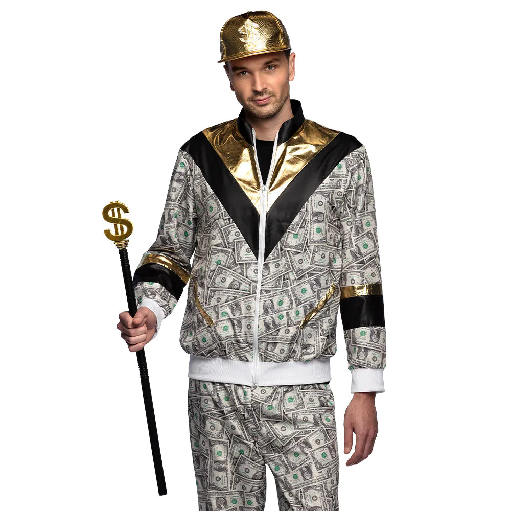 Boland Zuhälter Pimp Spazierstock Dollar 3-teilig 76 cm – Rückansicht