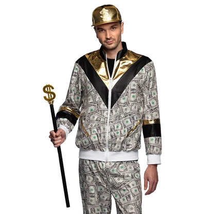 Boland Zuhälter Pimp Spazierstock Dollar 3-teilig 76 cm – Rückansicht