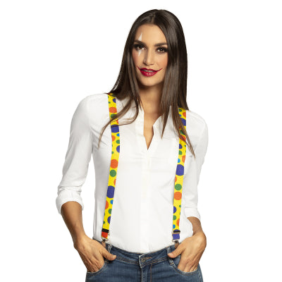 Boland Clown Hosenträger – Rote Gestreifte Kostüm-Accessoires