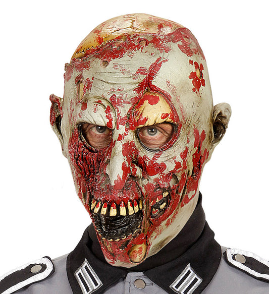 Realistische Zombie-Maske mit gruseligem Design für Halloween und Fasnacht