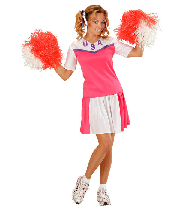 Cheerleader Kostüm Set mit Oberteil und Rock für Fasnacht und Karneval
