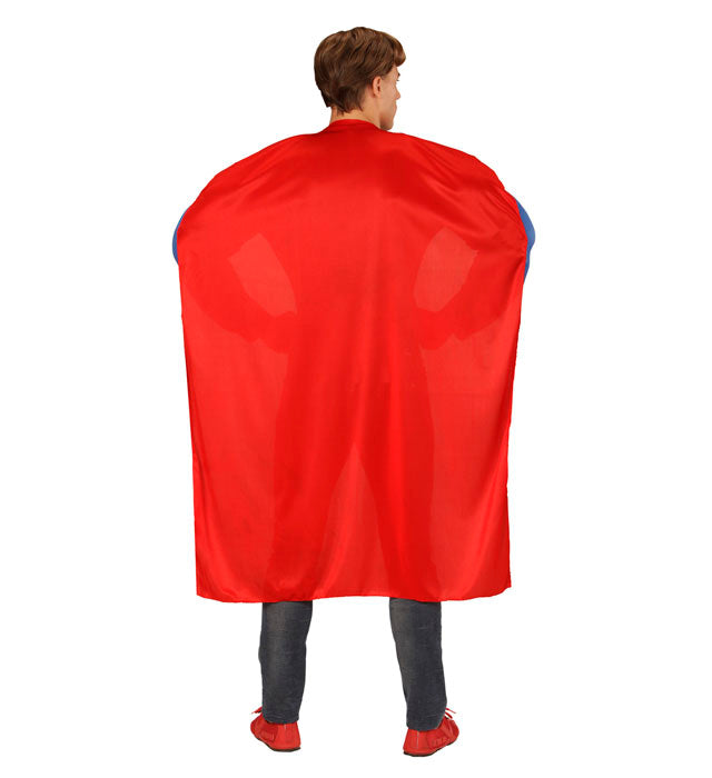 Muskelshirt mit Umhang Super Muskel Held Kostüm für Fasnacht und Mottoparty