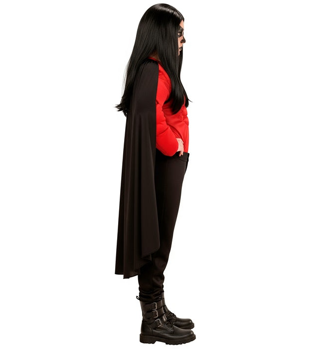 Teufel Muskelshirt mit Umhang Kostüm für Fasnacht und Karneval