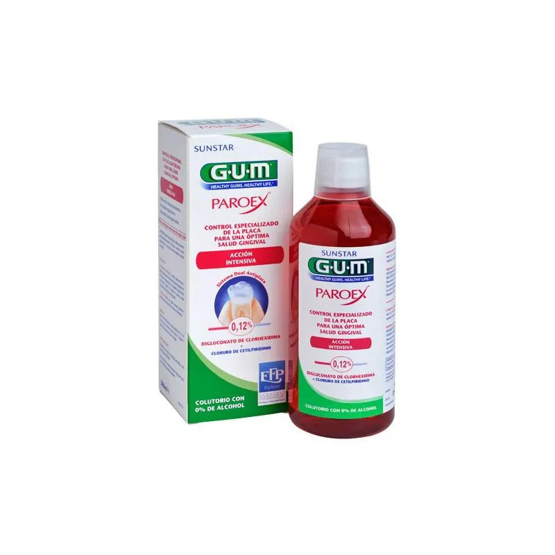 GUM GUM Paroex Mundspülung 500 ml antibakterielle Mundspülung Conditioner