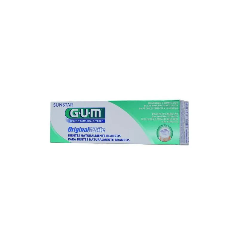 GUM GUM Original Weiße Zahnpasta 75 ml Zahnpflege für weiße Zähne Kosmetik