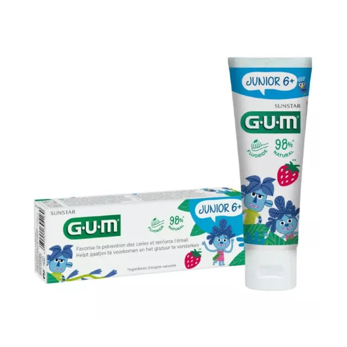 GUM GUM Junior Erdbeere Zahnpasta 50 ml Kinderzahnpasta mit Erdbeergeschmack Kosmetik