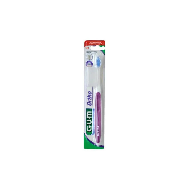 GUM GUM Kieferorthopädische Zahnbürste Sunstar für präzise Reinigung Sonnenpflege
