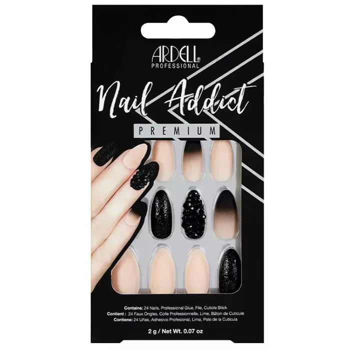 ARDELL ARDELL Nail Addict Schwarz Stud und Rosa Ombre Künstliche Fingernägel Nagelpflege