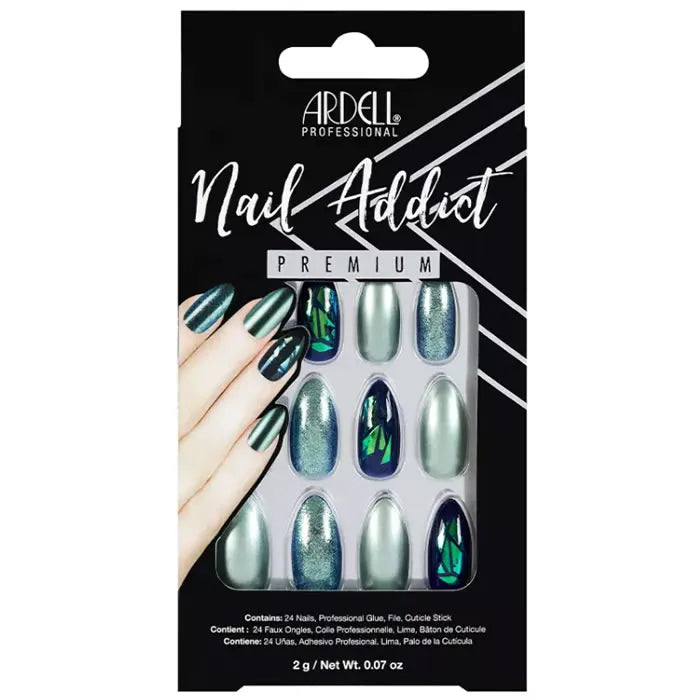 ARDELL ARDELL Nail Addict Green Glitter Chrome Künstliche Fingernägel Nagelpflege