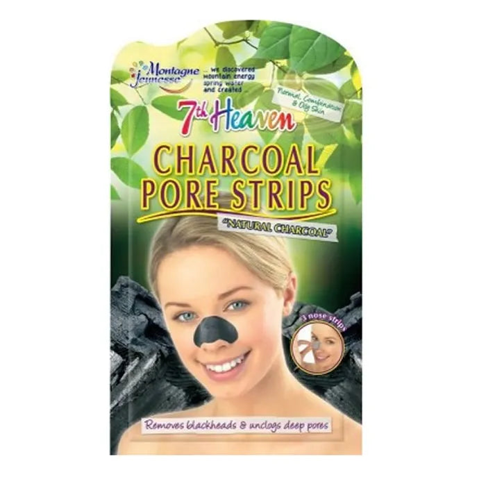 MONTAGNE JEUNESSE MONTAGNE JEUNESSE Charcoal Pore Strips 3 Stück Mitesser-Pflaster Aktivkohle Kosmetik