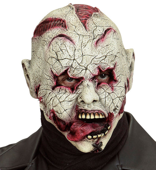 Horror Clownmaske mit gruseligem Design für Fasnacht und Halloween