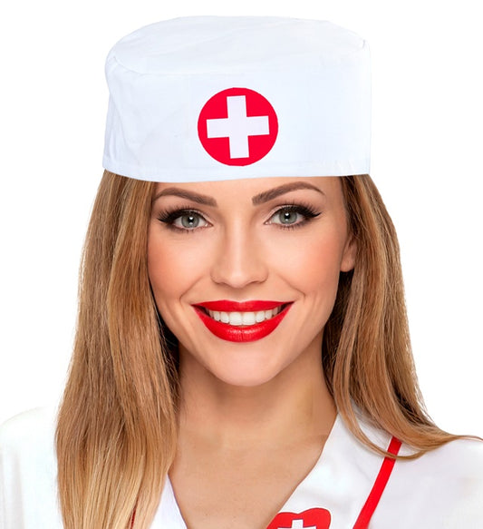 Klassische Krankenschwester Haube als Kostümzubehör für Fasnacht und Karneval