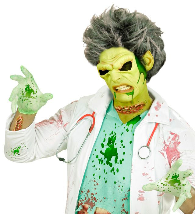 Realistische toxische Wunde mit Kleber als Halloween-Kostümzubehör