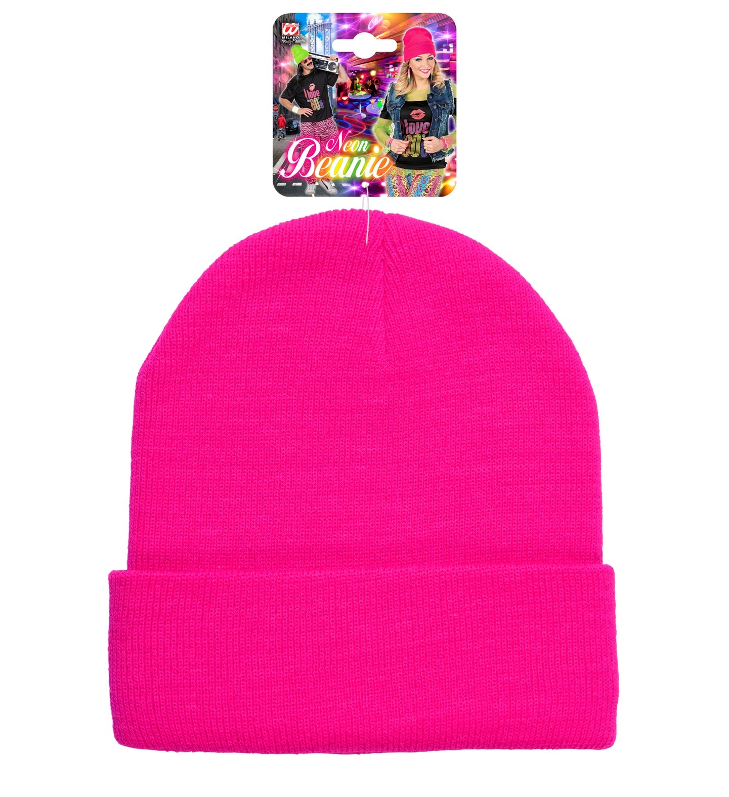 Beanie Mütze in Neon Pink