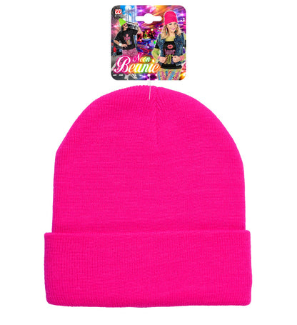 Beanie Mütze in Neon Pink