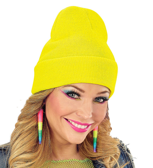 Beanie Mütze in Neon Gelb