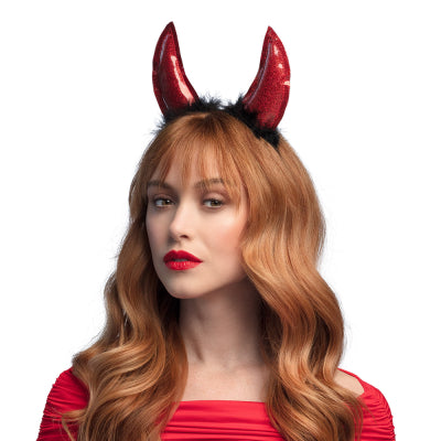 Boland She-Devil Haarreif mit roten Teufelshörnern – Halloween & Karneval