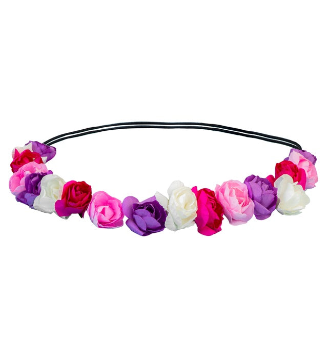 Stirnband mit bunten Blumen als farbenfrohes Fasnachts-Accessoire