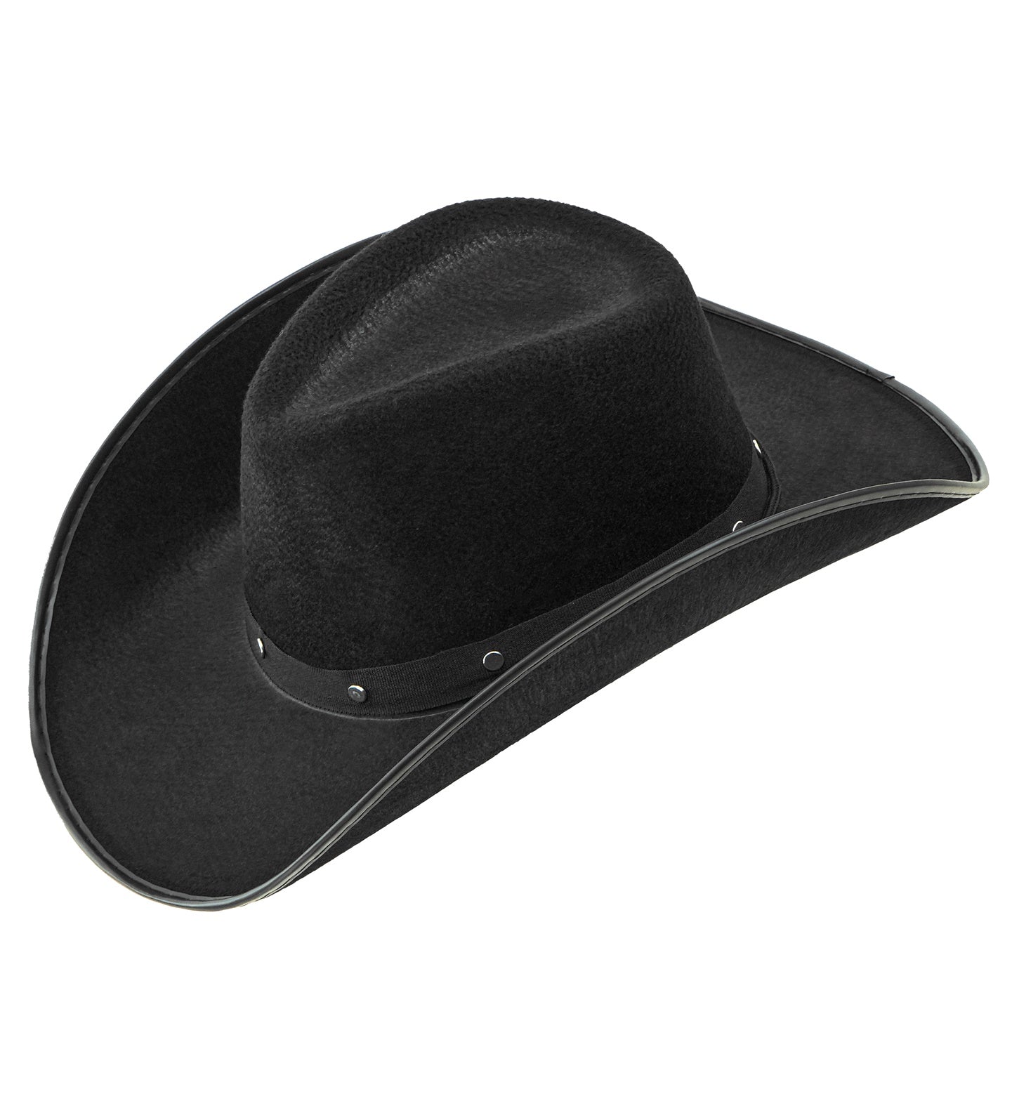 Cowboyhut Schwarz mit Nieten
