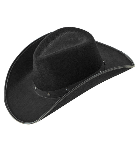 Cowboyhut Schwarz mit Nieten