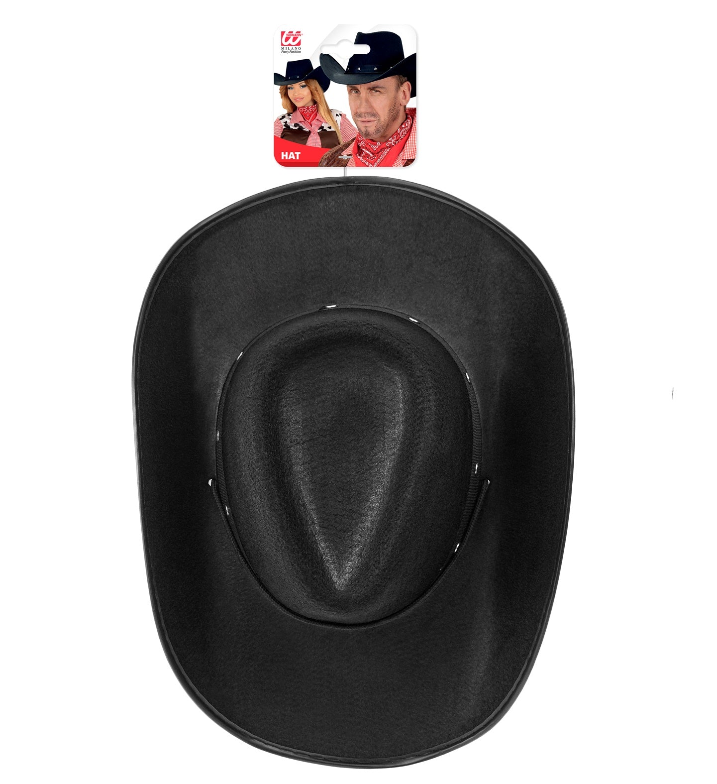 Cowboyhut Schwarz mit Nieten