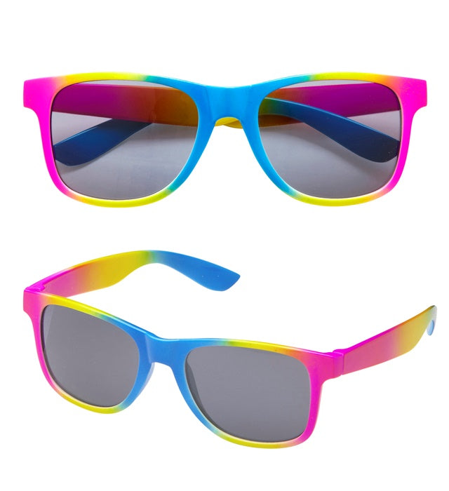 Bunte Regenbogenbrille für Fasnacht und Karneval