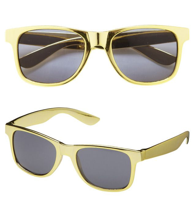 Goldmetallic Brille als Fasnacht Kostümzubehör