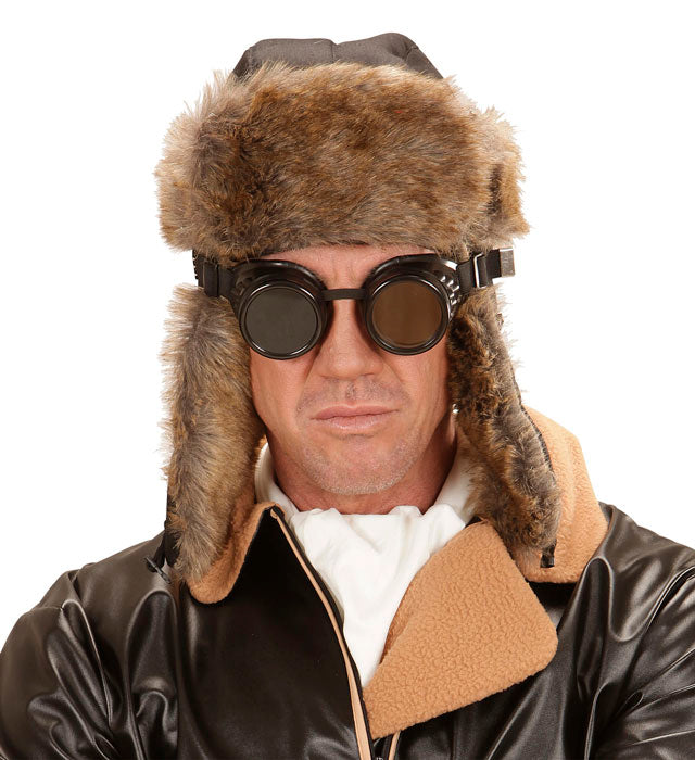 Klassischer Fliegerhut als Fasnacht Kostümzubehör