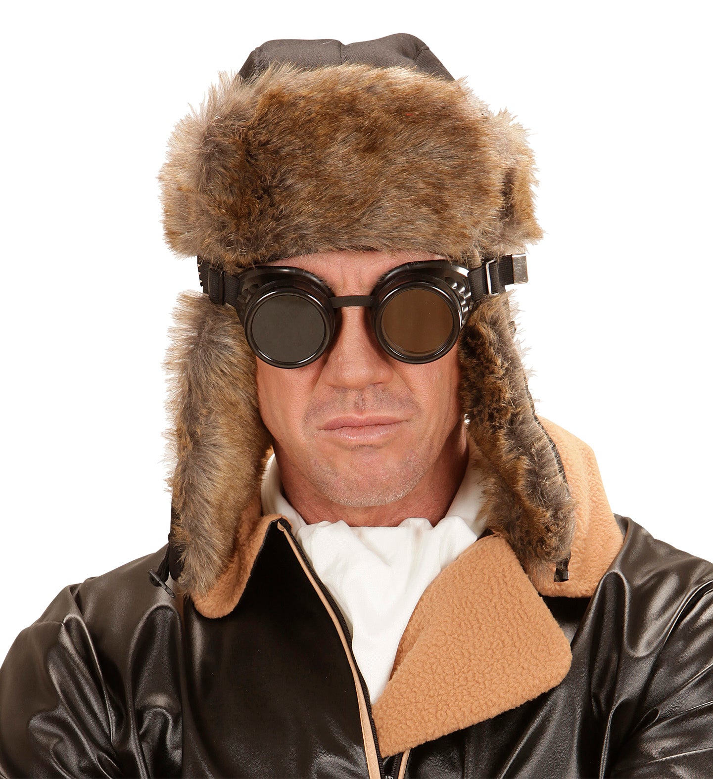Flieger Mütze Baron – Pilotenmütze Mit Fell Und Ohrklappen