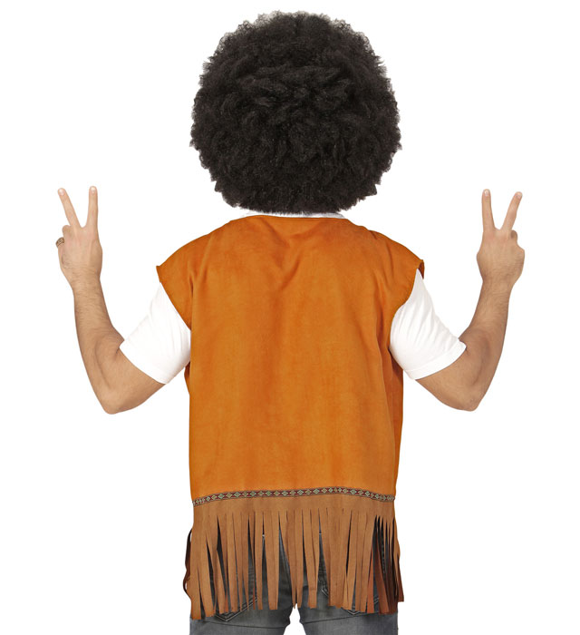 Bunte Hippie-Weste im Retro-Stil für Fasnacht und Karneval