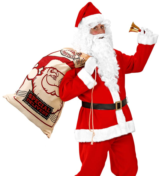 Weihnachtssack aus Jute in natürlicher Farbe mit Zugband 50x80 cm