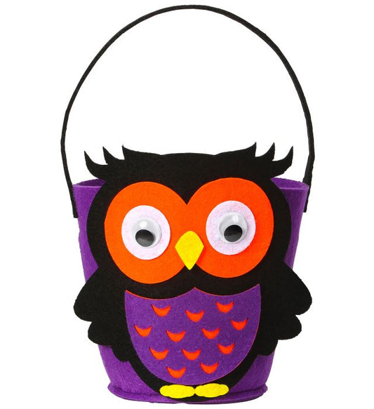 Halloween Korb mit Eulen-Motiv für Süßes oder Saures