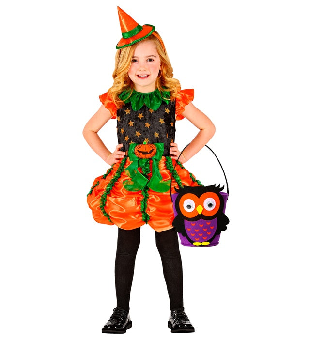 Halloween Korb mit Eulen-Motiv für Süßes oder Saures