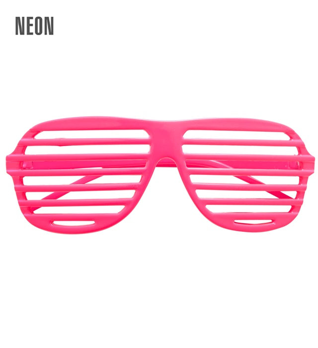 Neon pinke Atzenbrille für Fasnacht und Karneval