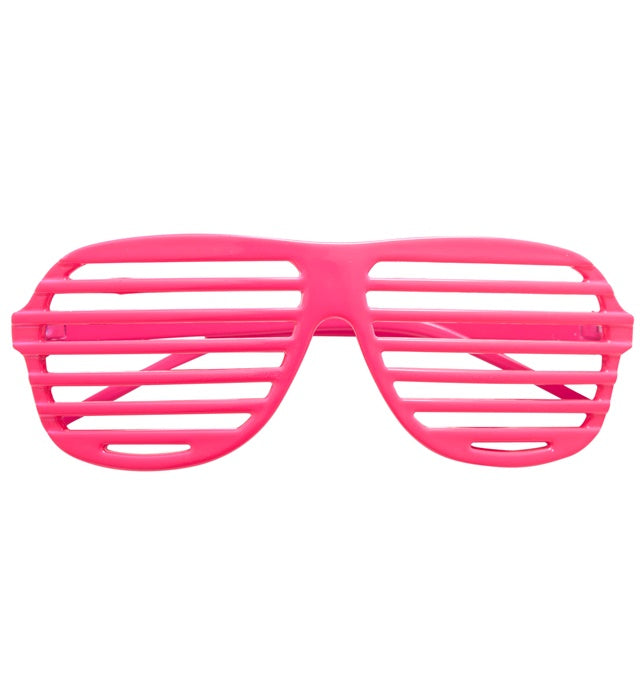 Neon pinke Atzenbrille für Fasnacht und Karneval