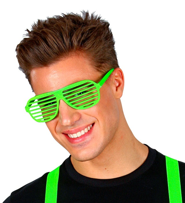 Neon grüne Atzenbrille als auffälliges Fasnacht-Accessoire