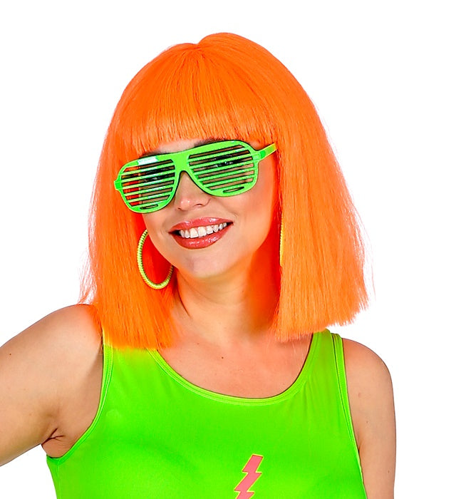 Neon grüne Atzenbrille als auffälliges Fasnacht-Accessoire