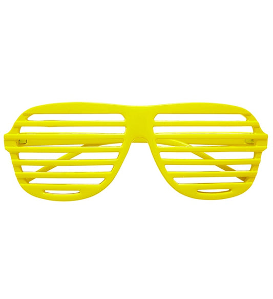 Neon-gelbe Atzenbrille – leuchtendes Fasnachts-Accessoire