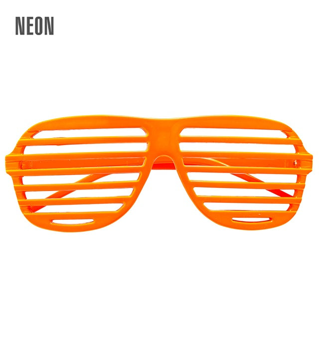 Neonorangene Atzenbrille als Fasnacht- und Karneval-Accessoire