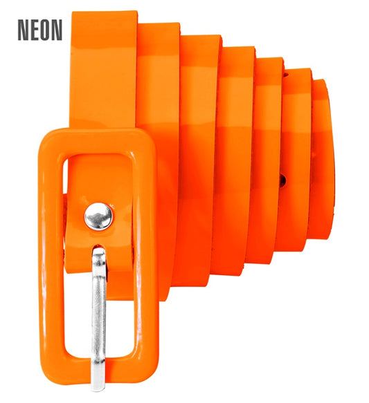 Neon orangener Gürtel als auffälliges Fasnachts-Accessoire