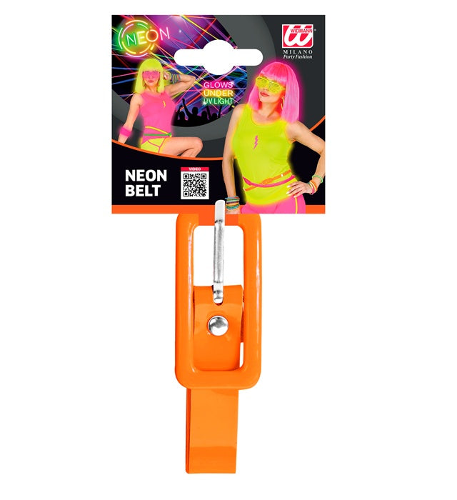 Neon orangener Gürtel als auffälliges Fasnachts-Accessoire