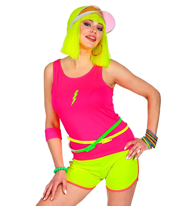 Neon pinkes Tank Top für Fasnacht und Mottoparty