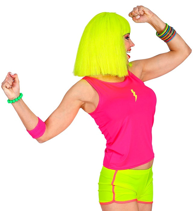 Neon pinkes Tank Top für Fasnacht und Mottoparty
