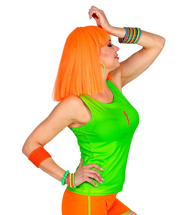 Neon grünes Tank Top für Fasnacht und Mottopartys
