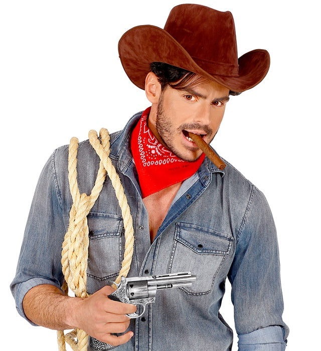 Authentischer Schaumlatex Revolver 25 cm für Fasnacht und Mottoparty