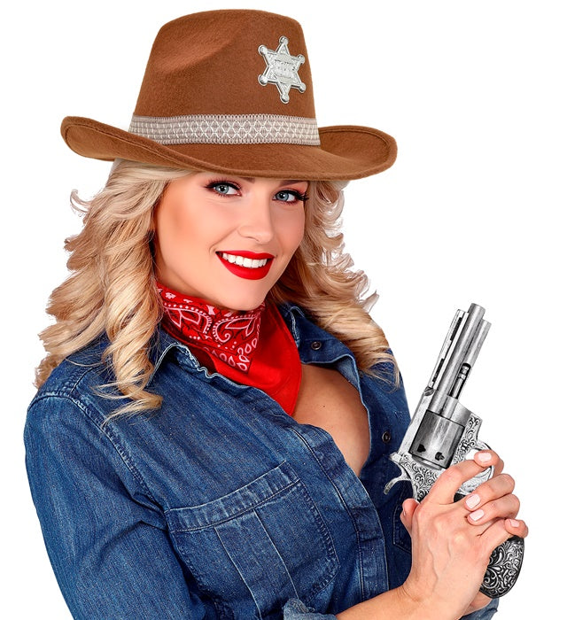 Authentischer Schaumlatex Revolver 25 cm für Fasnacht und Mottoparty