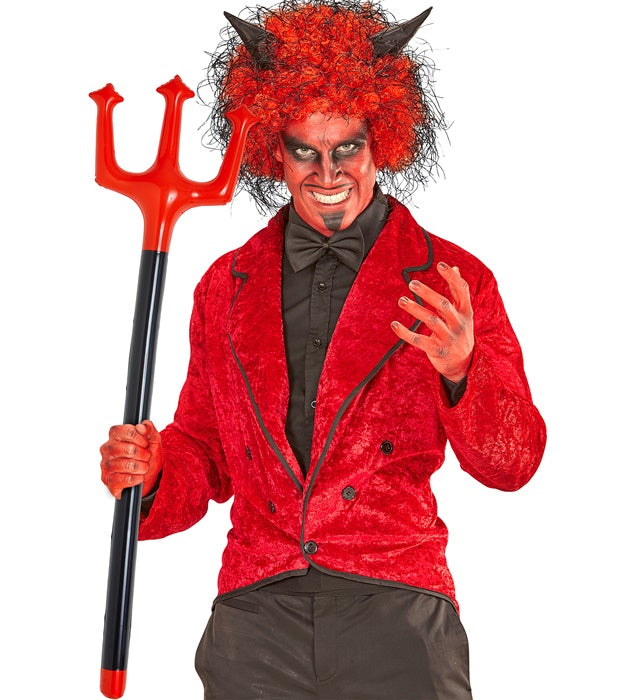 Aufblasbarer Dreizack 105 cm für Fasnacht und Halloween Kostüme